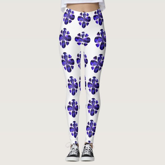 Kleurenkunst, blauw leggings (Voorkant)