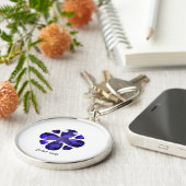 Kleurenkunst, blauw sleutelhanger (Zijkant)