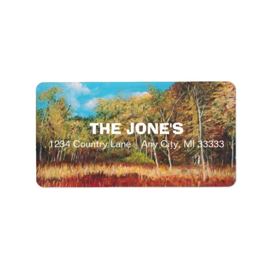 Kleurenlandschapslabel Etiket (Voorkant)