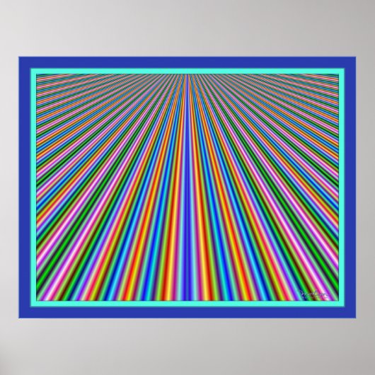 Kleurenlijnen verdraaien poster (Voorkant)