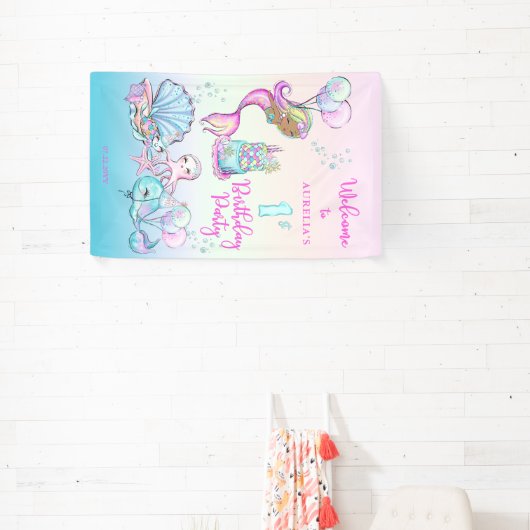 Kleurenmaakster - Meisje 1e verjaardag Spandoek (Insitu)