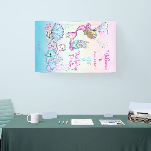 Kleurenmaakster - Meisje 1e verjaardag Spandoek (Beurs)