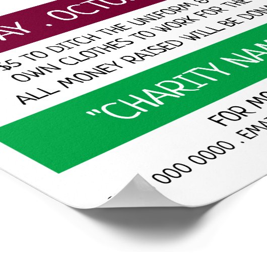 Kleurenontwerp, Casual-dansdag Poster (Hoek)