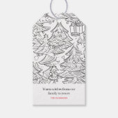 Kleurenoverzicht van Kerstmis Cadeaulabel (Voorkant)