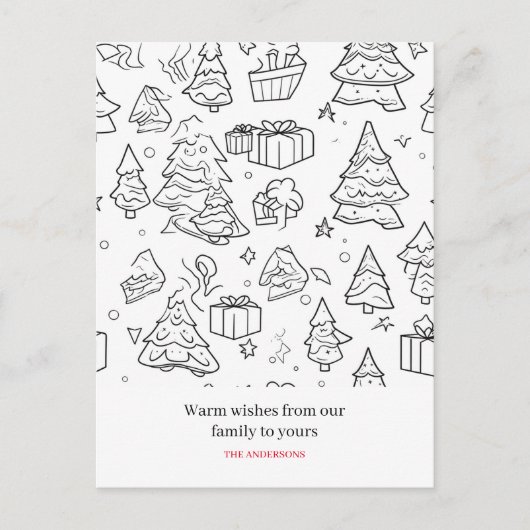 Kleurenoverzicht van Kerstmis Feestdagenkaart (Voorkant)