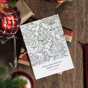 Kleurenoverzicht van Kerstmis Feestdagenkaart