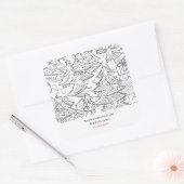 Kleurenoverzicht van Kerstmis Vierkante Sticker (Envelop)