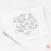 Kleurenoverzicht van Kerstmis Vierkante Sticker (Envelop)