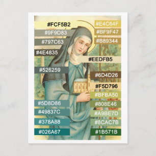 Kleurenpalet voor de St. Brigid van Ierland (M 014 Briefkaart