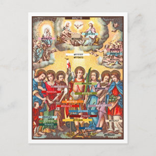 Kleurenpalet voor de zeven engelen (CP 001) Briefkaart