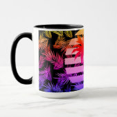Kleurenpalm Silhouette Black Stripe Mok (Links)
