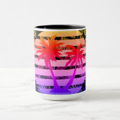 Kleurenpalm Silhouette Black Stripe Mok (Midden)