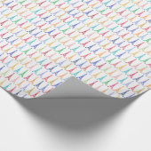 kleurenpatroon eiffeltorens cadeaupapier (Hoek)