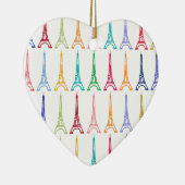 kleurenpatroon eiffeltorens keramisch ornament (Rechts)