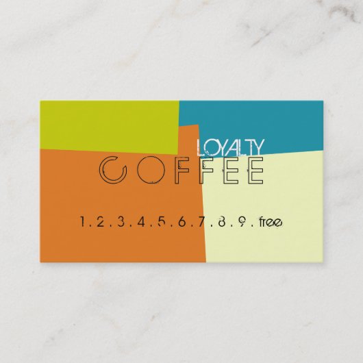 Kleurenpatroon Loyalty Coffee Punch Retro (Voorkant)