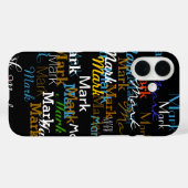 kleurenpatroon met coole typografie Case-Mate iPhone case (Achterkant (horizontaal))