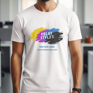Kleurenpenseel, splash t-shirt