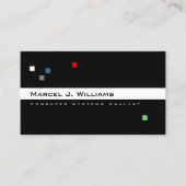 kleurenpixels moderne professionele kleur. visitekaartje (Voorkant)