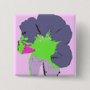Kleurenplasma/PopArt-ventilator Vierkante Button 5,1 Cm