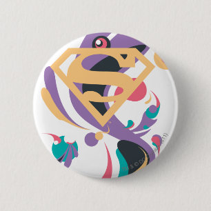 Kleurenplastic Sinaasappel Ronde Button 5,7 Cm