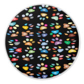 Kleurenpootafdrukken Keramische Knop (Voorkant)