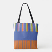 KleurenPop Stripes modern gestript design Draagtas (Achterkant)