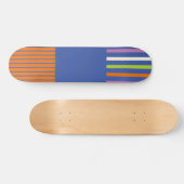 KleurenPop Stripes modern gestript design Skateboard (Horizontaal)