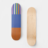 KleurenPop Stripes modern gestript design Skateboard (Voorkant)