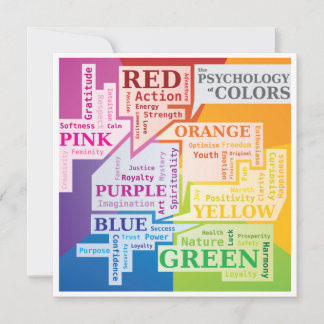 Kleurenpsychologie Word Cloud Illustratie Dozen Feestdagenkaart