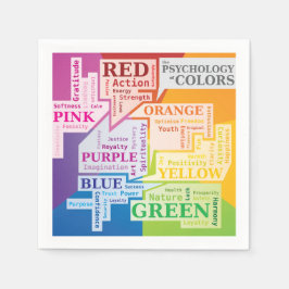 Kleurenpsychologie Word Cloud Illustratie Dozen Servet