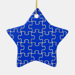 kleurenpuzzelstukjes keramisch ornament