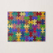 kleurenpuzzelstukjes legpuzzel (Horizontaal)