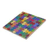 kleurenpuzzelstukjes tegeltje (Zijkant)