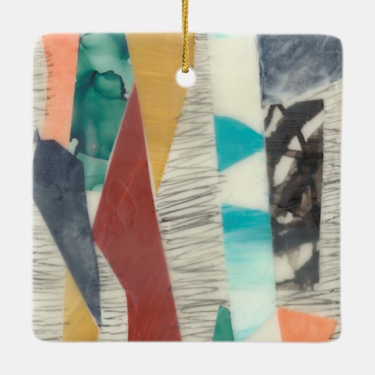 Kleurenrand II Keramisch Ornament (Achterkant)