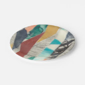 Kleurenrand II Papieren Bordje (Gekanteld)