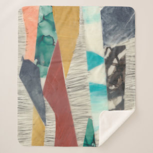 Kleurenrand II Sherpa Deken