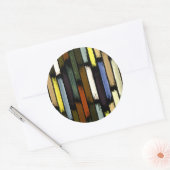 Kleurenregen 4 ronde sticker (Envelop)