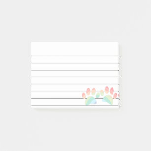 Kleurenregenboogdog pasten 4x3 gelaagd post-it® notes