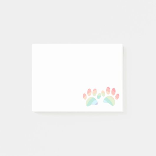 Kleurenregenboogdog plakken post-it® notes (Voorkant)