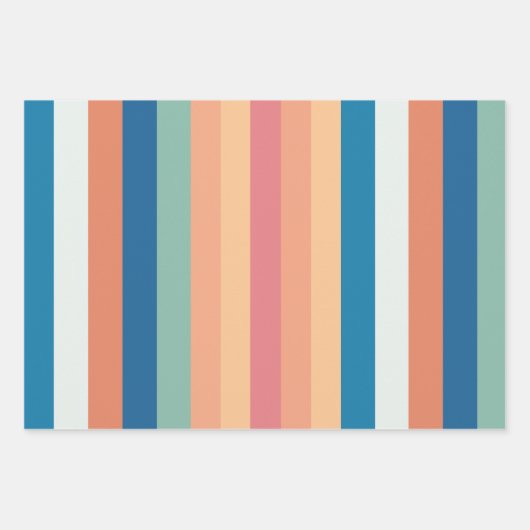 Kleurenschaduwstrepen Inpakpapier Vel (Voorkant)