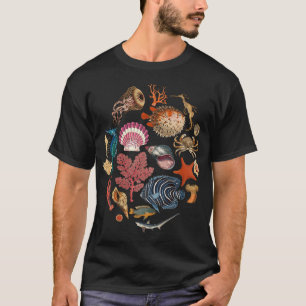 Kleurenschatten Verzameling Kleurrijke Schelp en Z T-shirt
