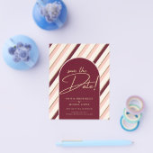 Kleurenschema bordeauxroze goud bruiloft flyer (Enkel)