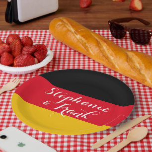 Kleurenschema Duitse vlag bruiloft Papieren Bordje