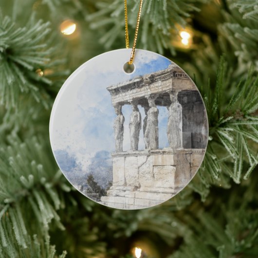  kleurenschets Athens Griekenland Ornament (Boom)