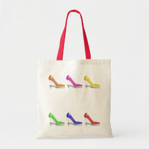 KLEURENSCHOENEN MET HOOG HOOGTE TOTE BAG