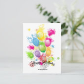 Kleurenschouderballonnen Briefkaart (Staand voorkant)