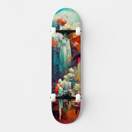 Kleurenskateboard - Aangepast ontwerp Skateboard (Voorkant)