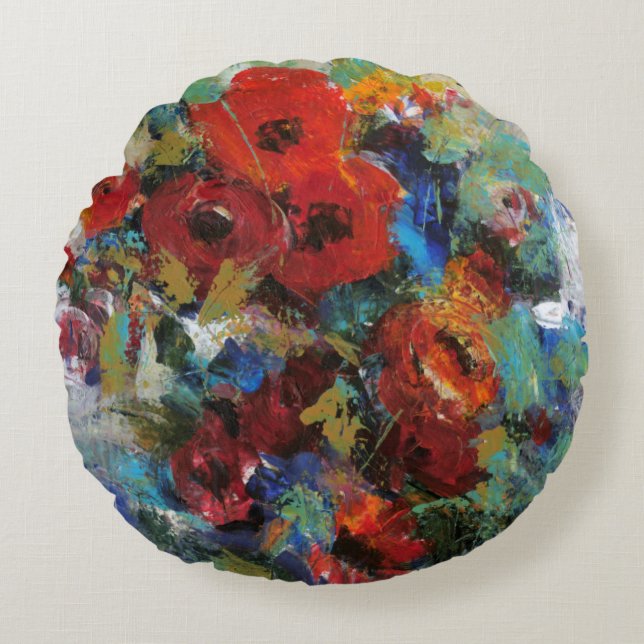 Kleurenspiegel II Rond Kussen (Voorkant)