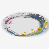 Kleurensplash Papieren Bordje (Gekanteld)