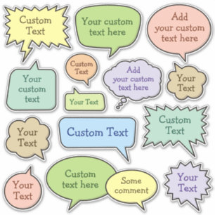 Kleurenspraak Bubble Sticker Set